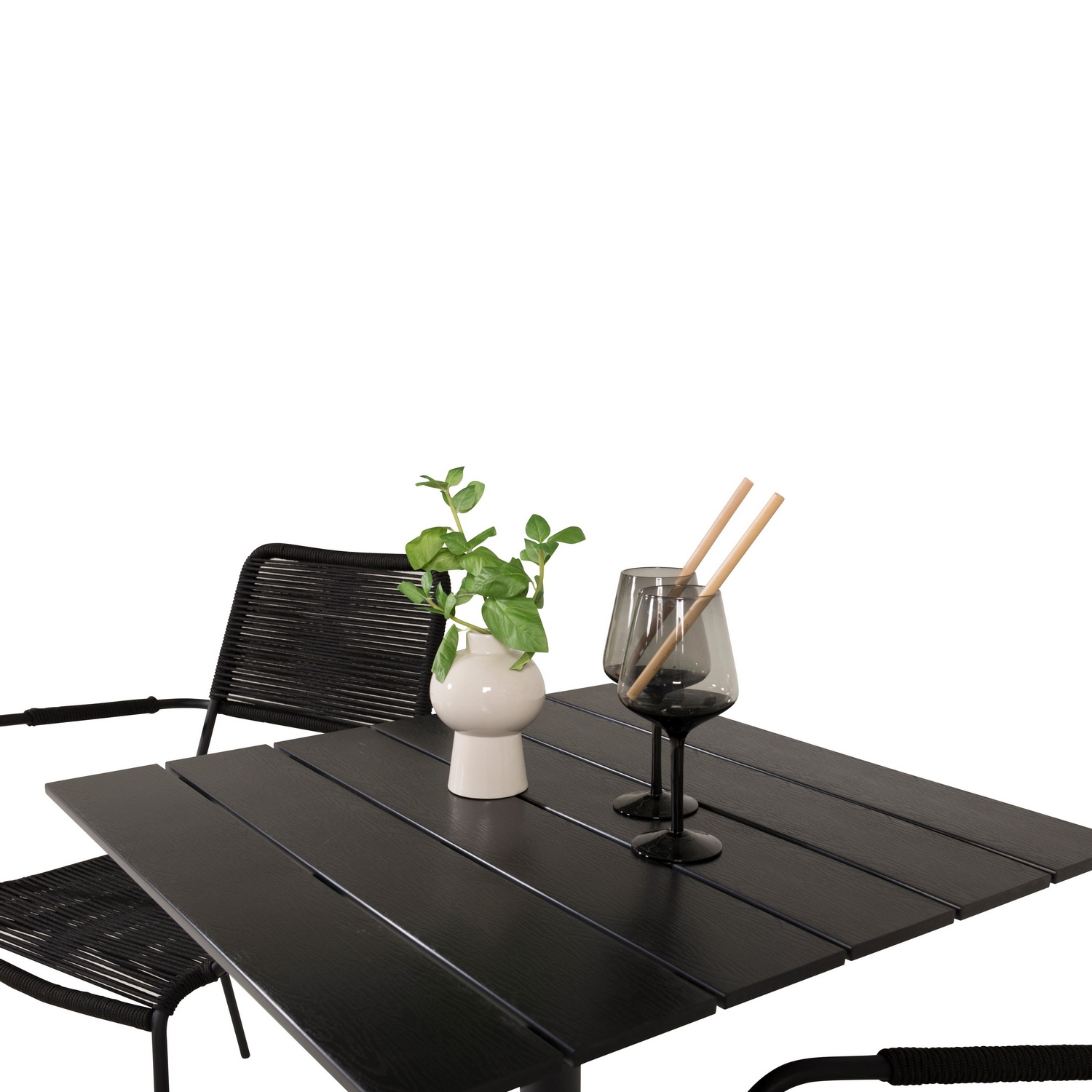 Cafégrupp Venture Home Coco med 2 Leon Karmstolar