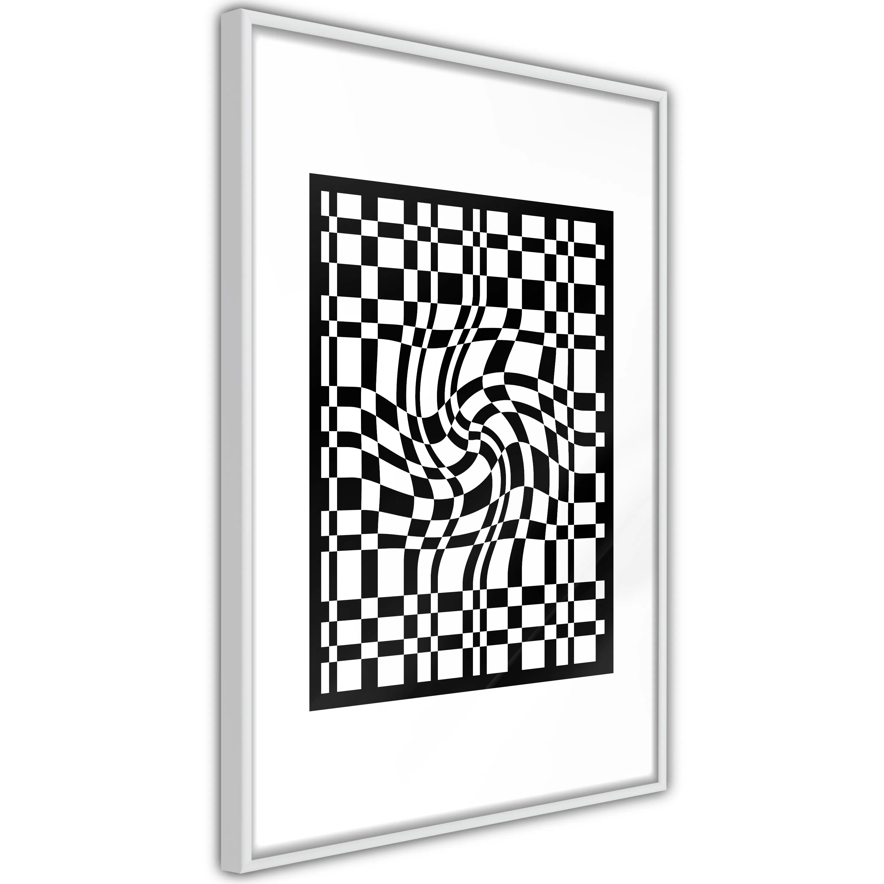 Poster Artgeist Affisch Distorted Chessboard