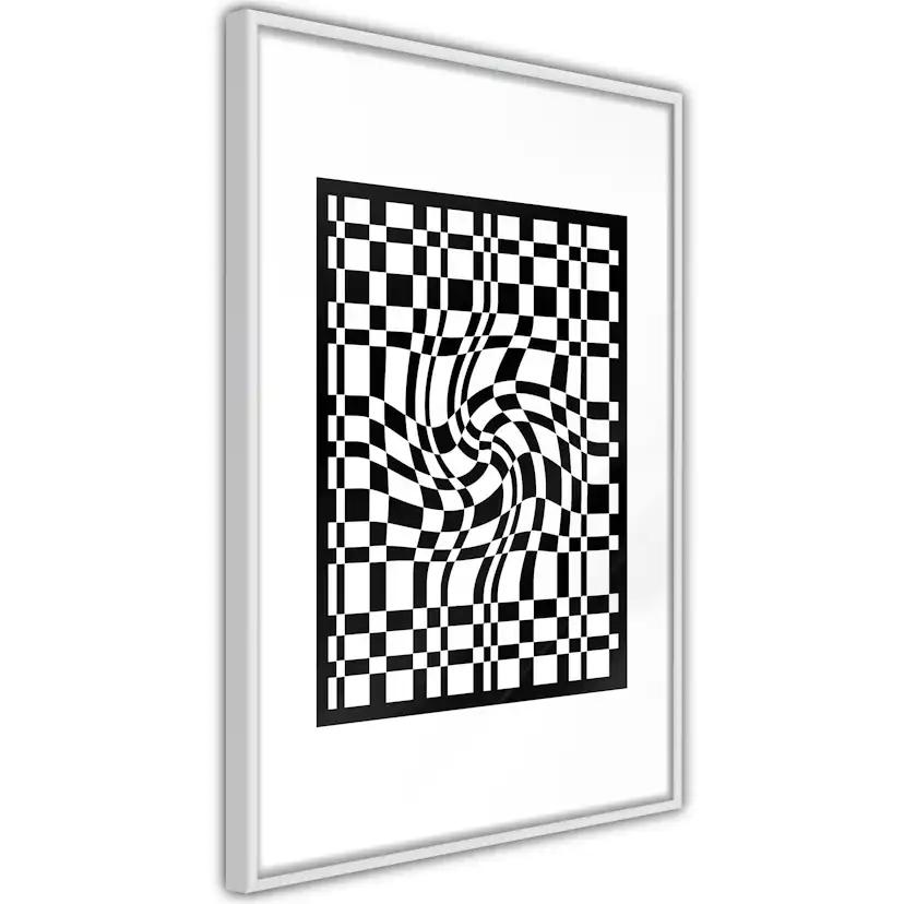 Poster Artgeist Affisch Distorted Chessboard