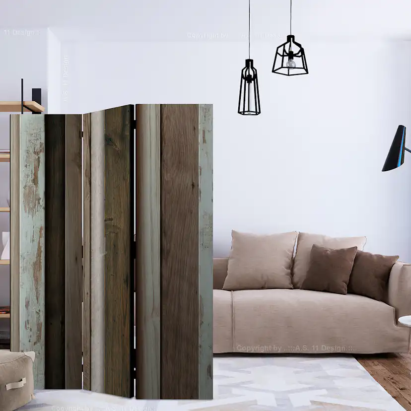 Rumsavdelare Arkiio Wooden Fan 135x172 cm