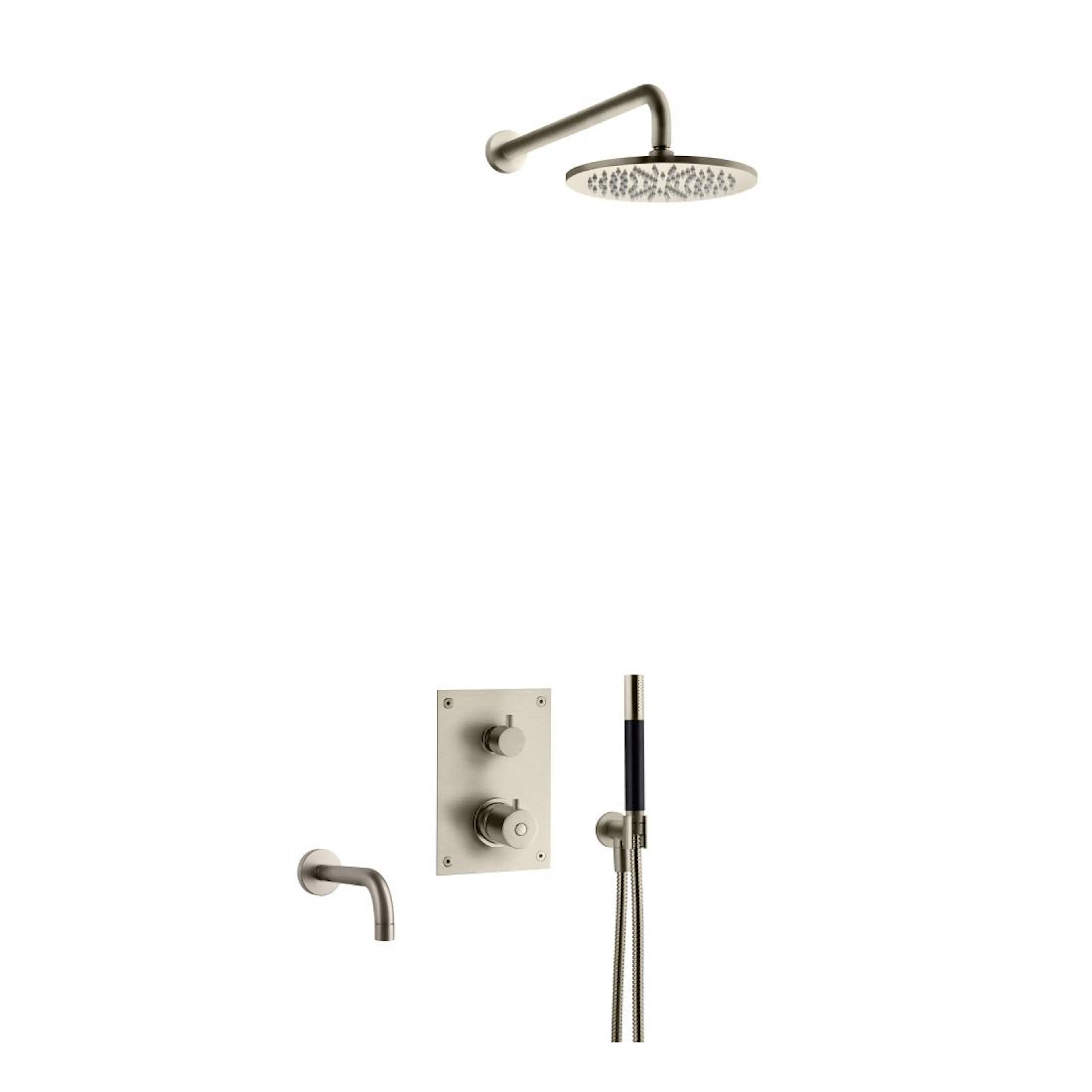 BOX7368 Edition 2 Takdusch Brushed Nickel Borstad Nickel