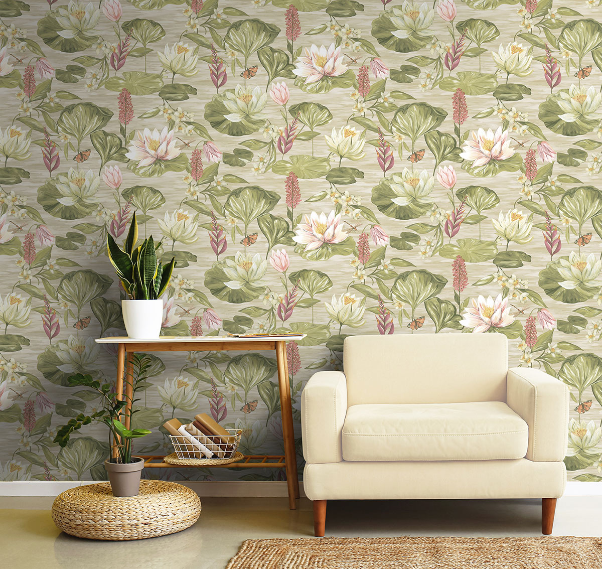 Tapet Holden The Lost Gardens Water Lily Beige 91642