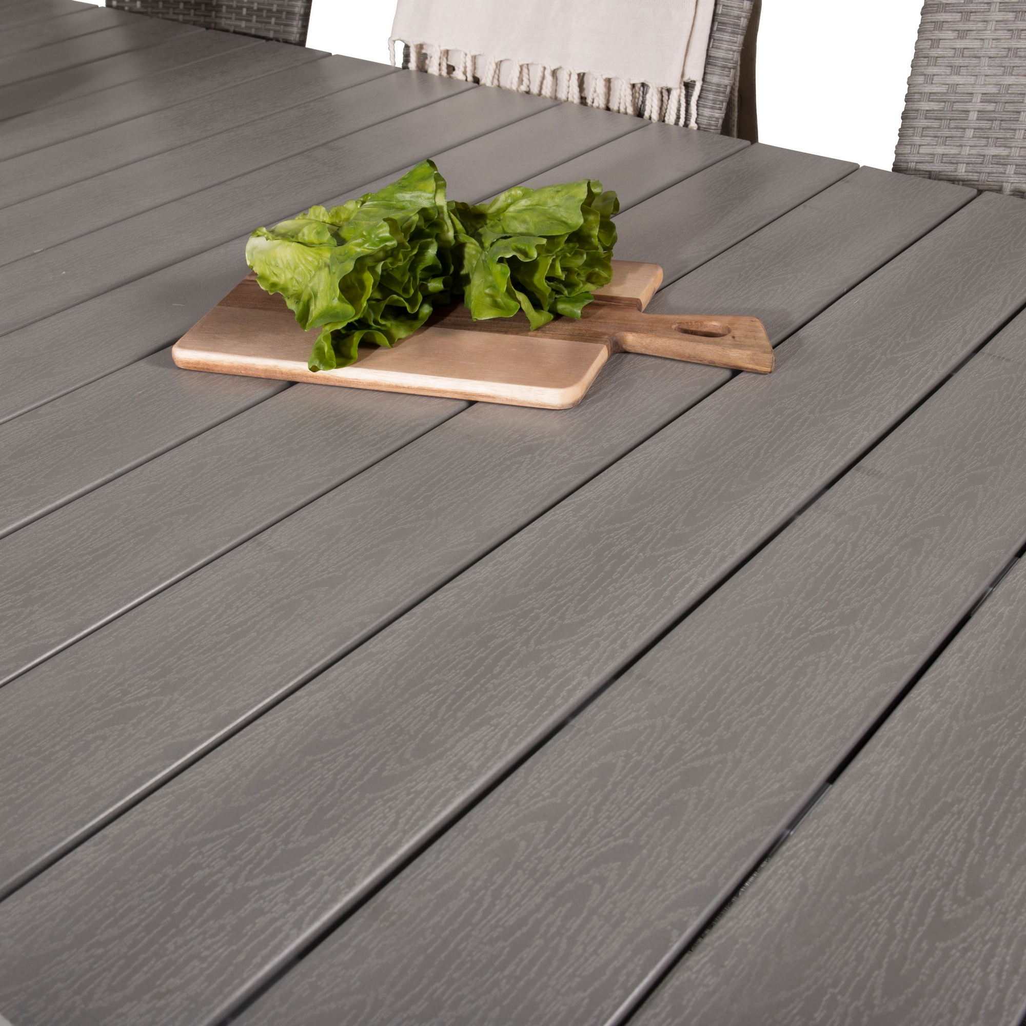 Levels Dining Table 224/324*100 - White Alu / Grey Aintwood Vit/Grå