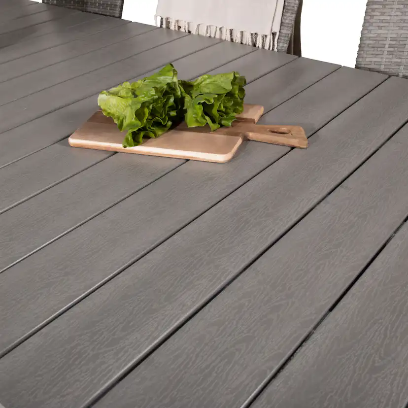 Levels Dining Table 224/324*100 - White Alu / Grey Aintwood Vit/Grå