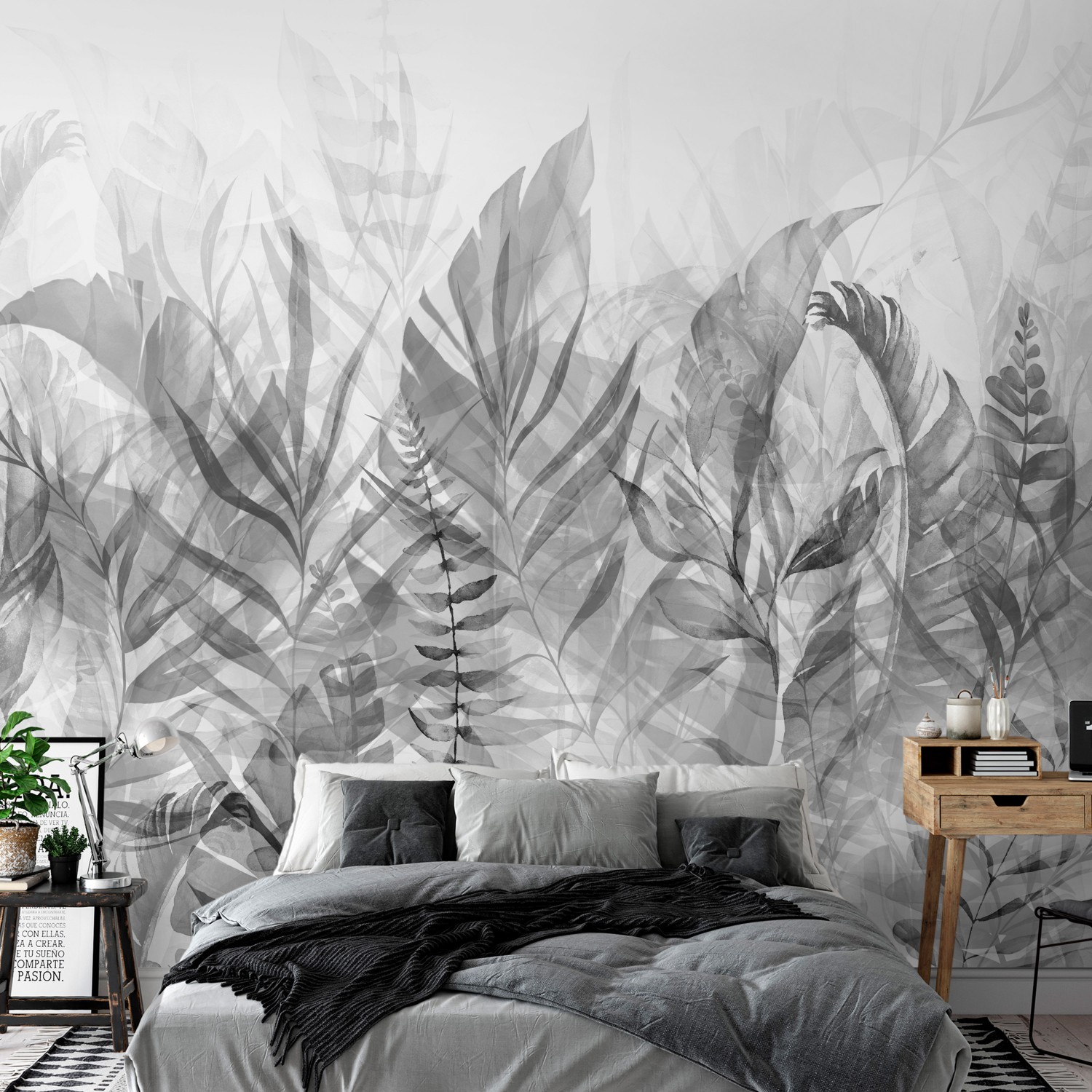 Fototapet Arkiio Magic Grove Svart/Vit