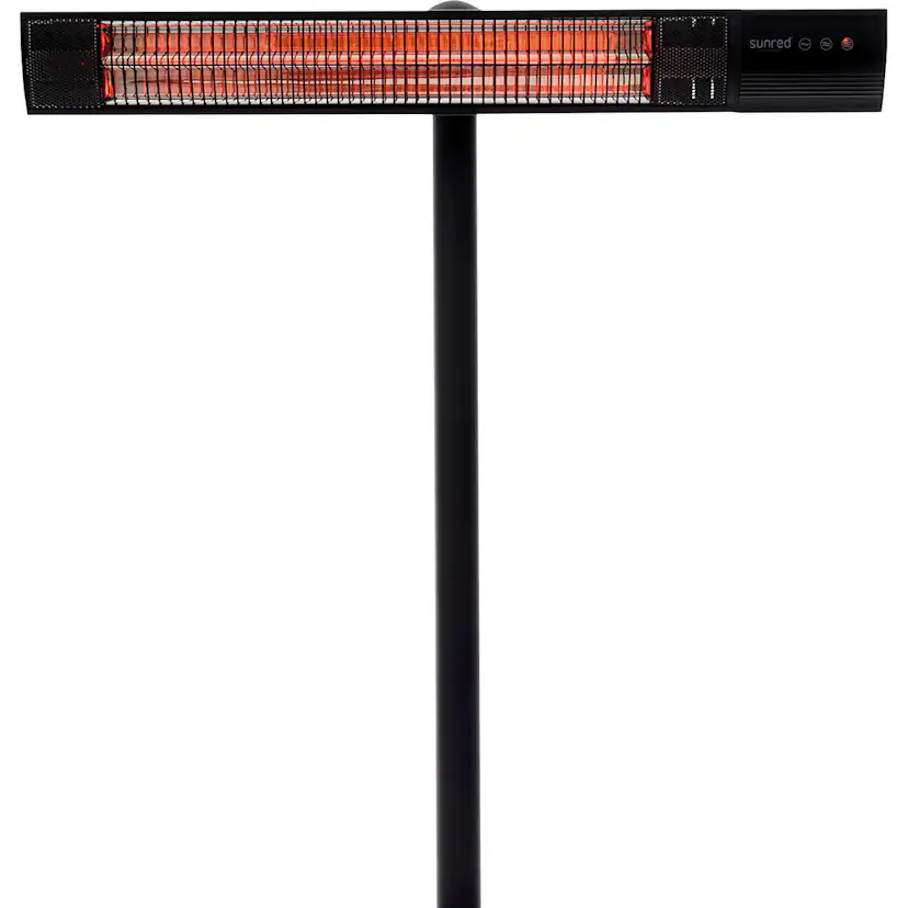 Infravärmare SunRed RD-DARK-25S Terrassvärmare, Stående Design i Svart, 2500 W