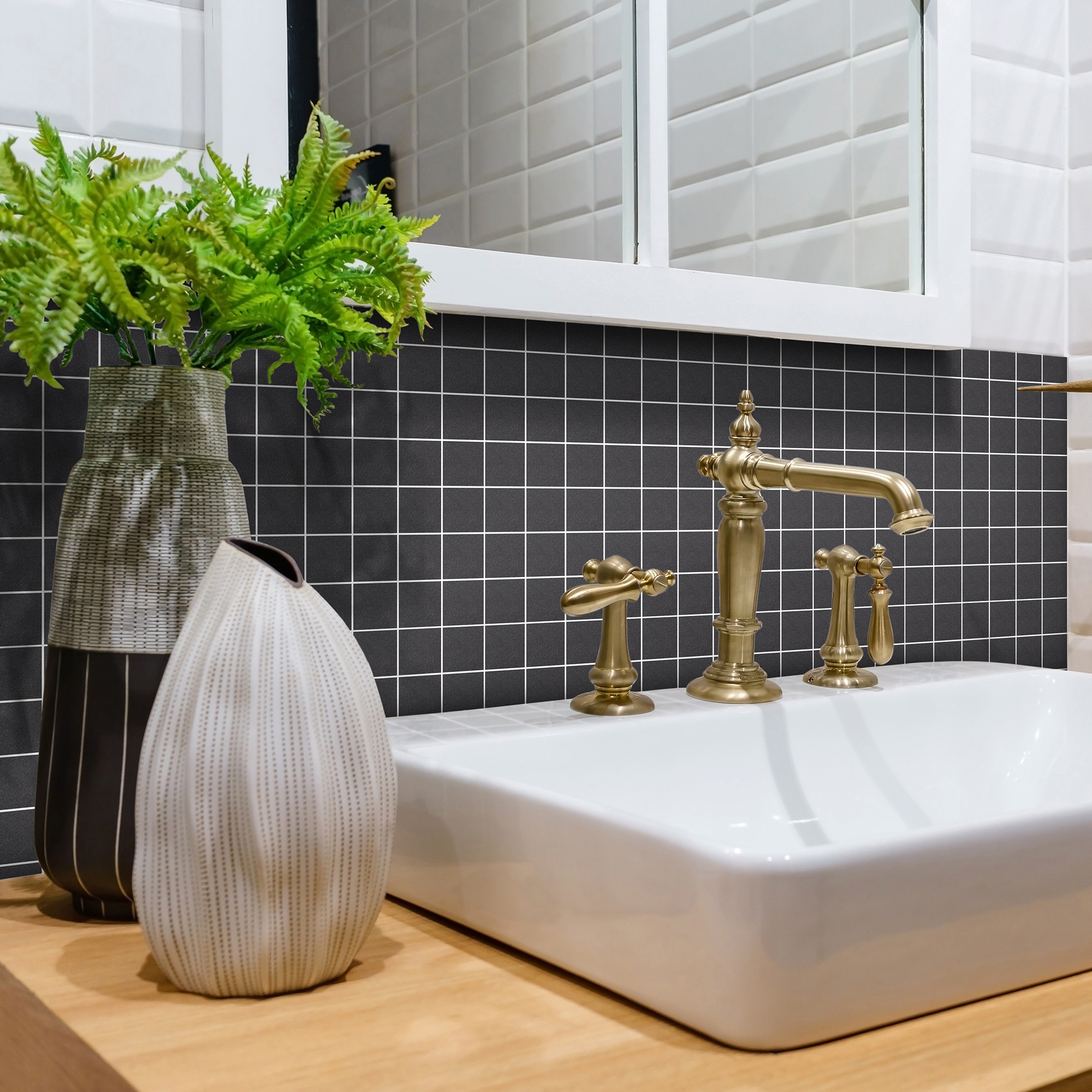 Klinker Arredo Fojs Collection Svart Mosaic Matt 3x3 cm