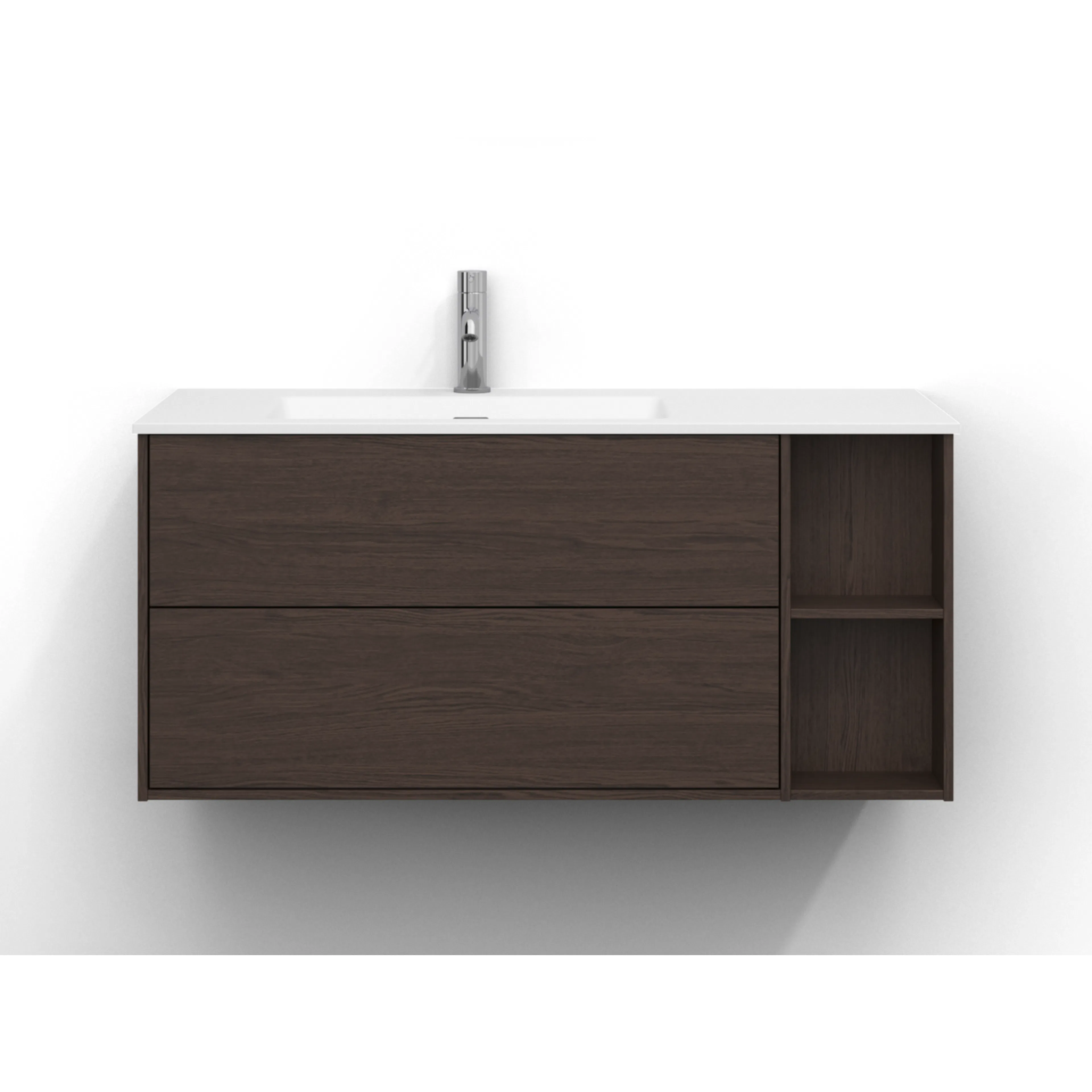 Epos Udel 100V B.Ask 2L Psh Brun Ask, Front: Plan med Push-Open, Placering: Vänster