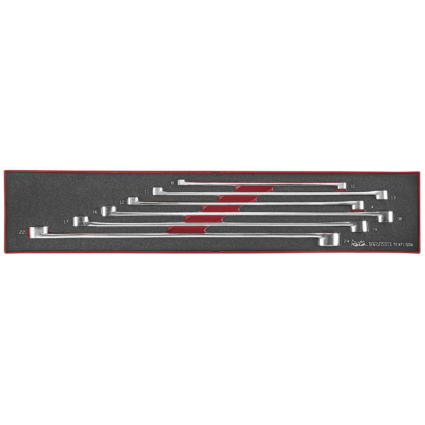 Ringnyckelsats 6 delar Teng Tools TEXFL06