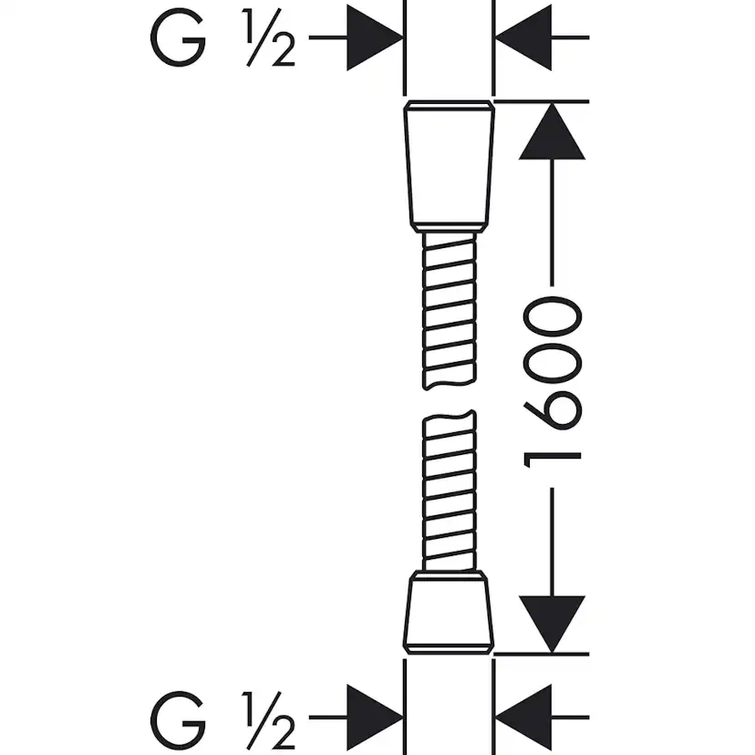 Duschslang Hansgrohe Sensoflex
