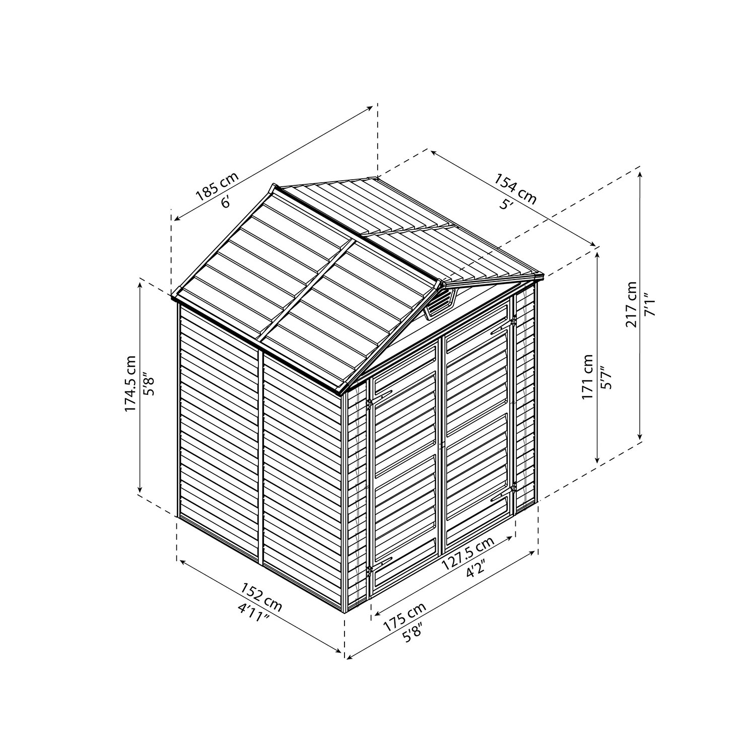 Skjul Canopia by Palram Skylight Pent 2,8 m²