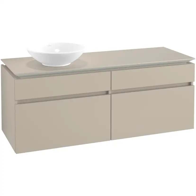 Tvättställsskåp Villeroy & Boch Legato 1400 med 4 Lådor för Ocentrerat Ytmonterat Tvättställ