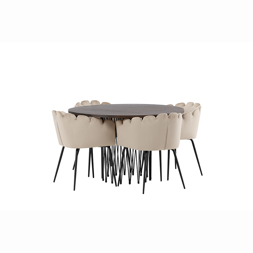 Matgrupp furniture/fashion Stone med 4 Limhamn Stolar Runt