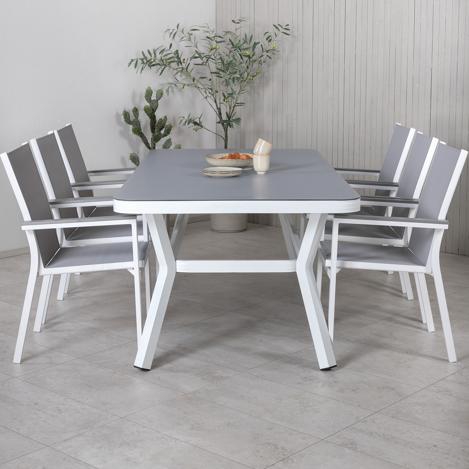 Matgrupp Venture Home Virya 160x90 med 6 Parma Matstolar