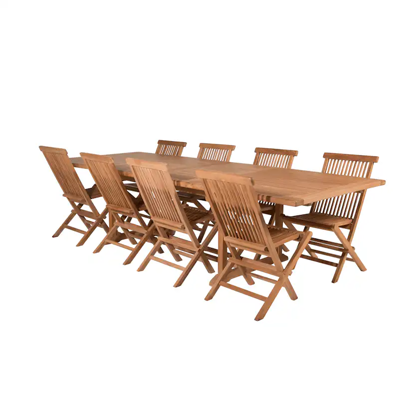 Matgrupp Venture Home Kiara 195/295 med 8 Stolar Utan Armstöd