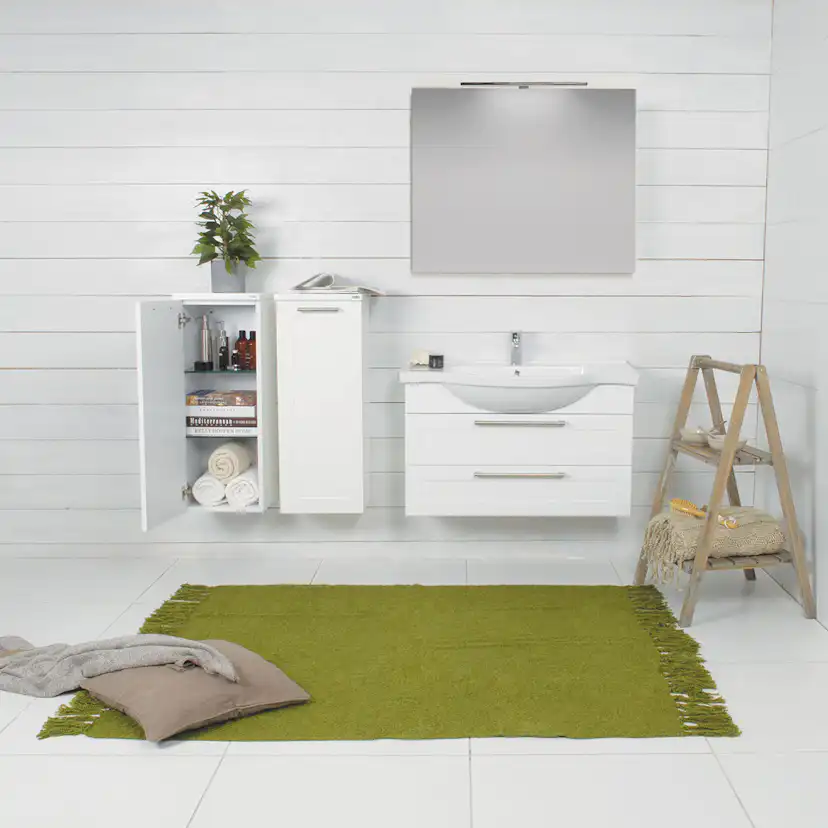 Möbelpaket Noro Newport 900 Matt Vit med Spegelskåp