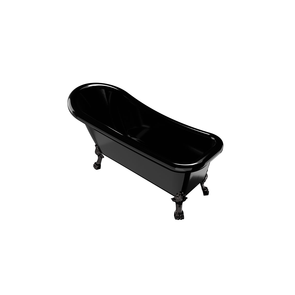 Badkar Noro Old England 1530 mm Svart