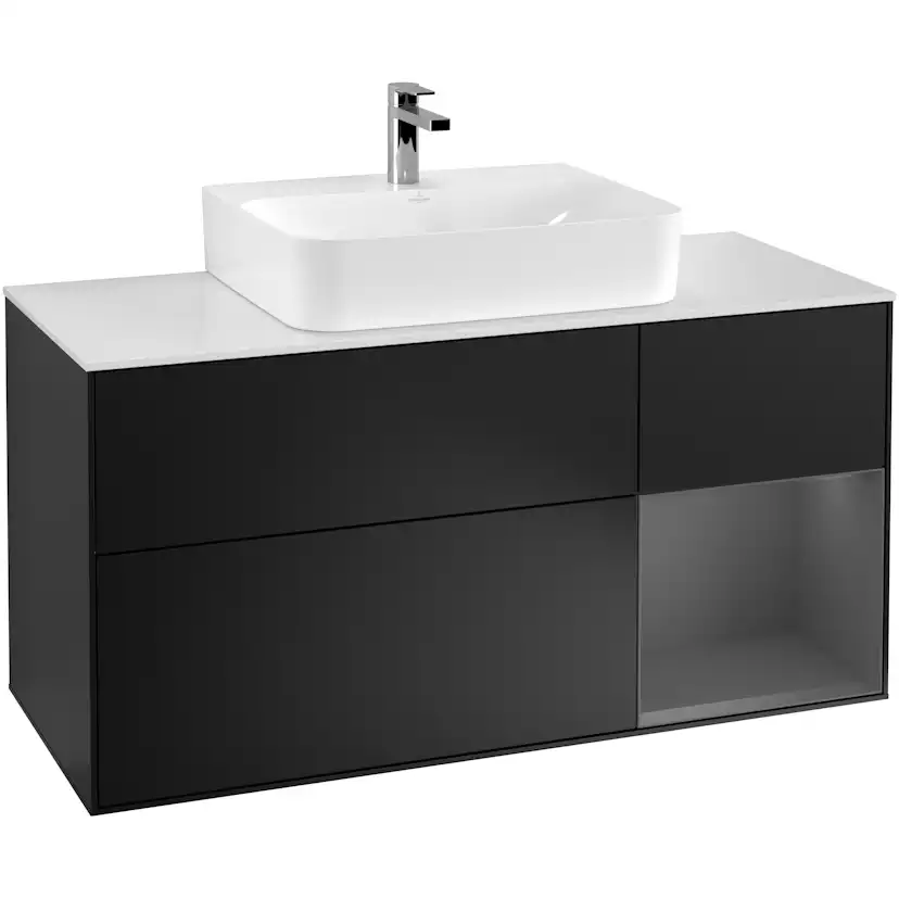 Tvättställsskåp Villeroy & Boch Finion med 3 Lådor Hylla och Bänkskiva för Centrerat Tvättställ