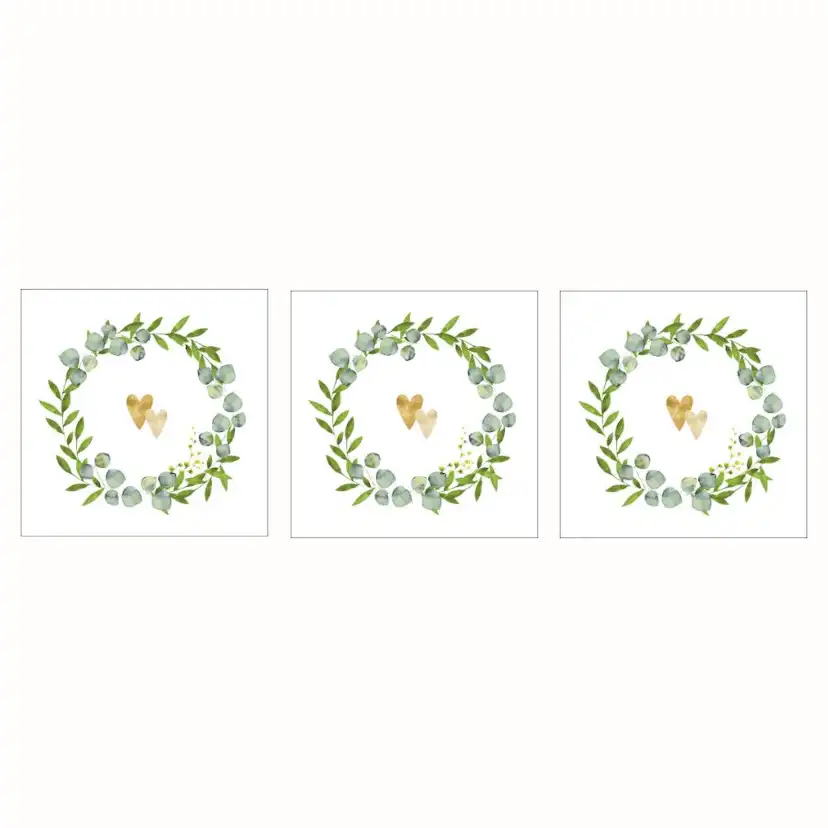 Servett Paperproducts Design Two Hearts 33x33 cm 3 st 20-pack