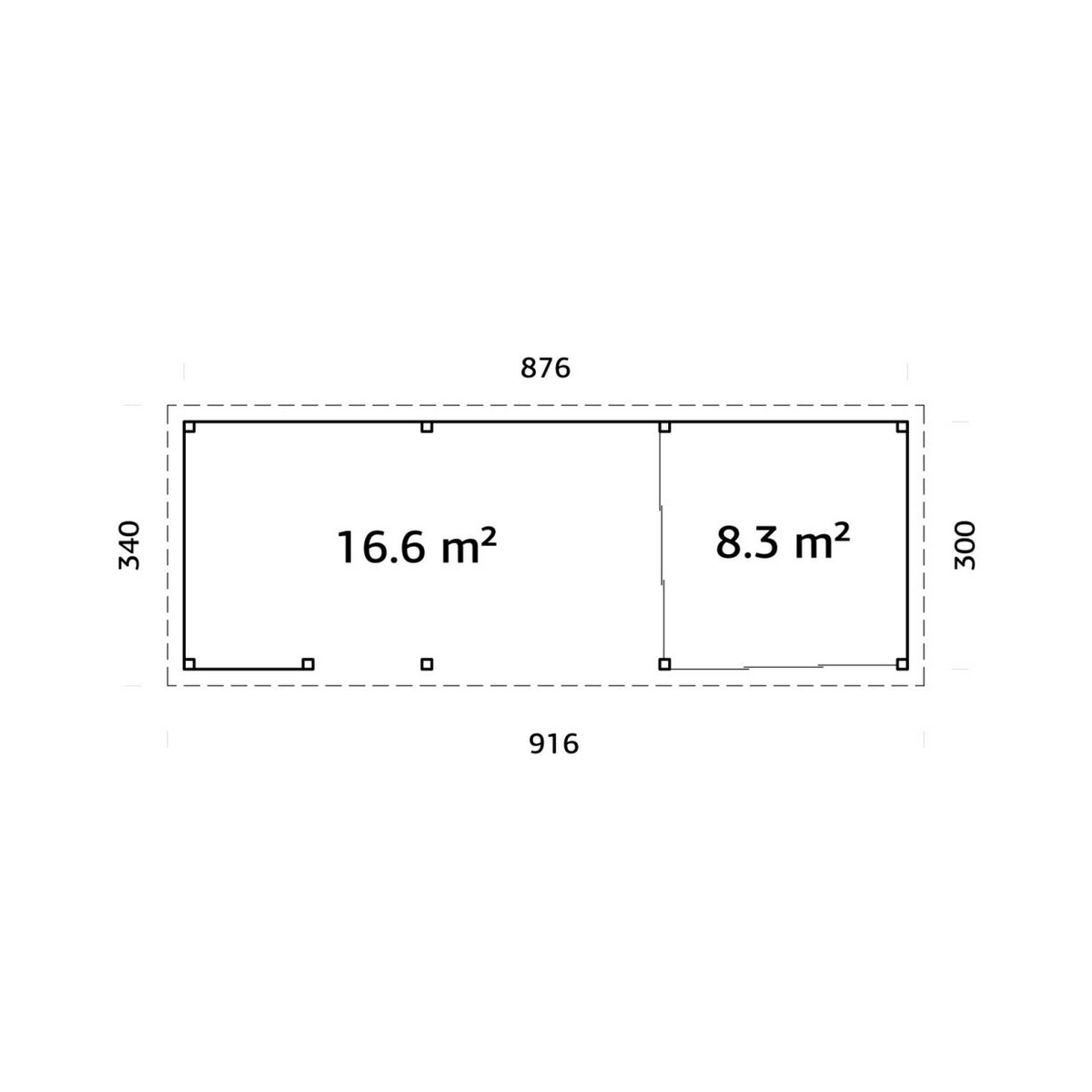 Uterum Palmako Lenna 24,9 m2 Set 415 Slide
