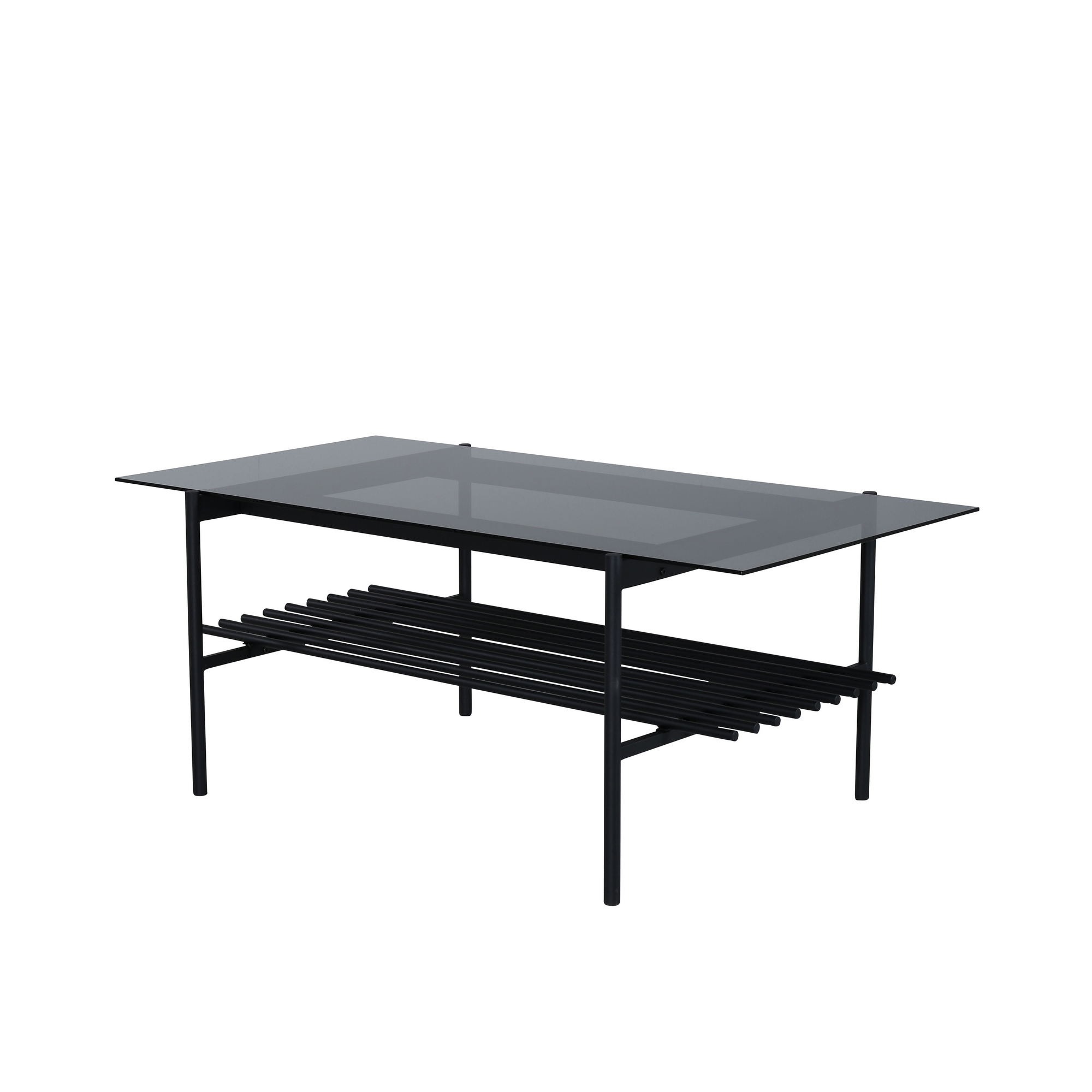 Von Staf Sofa Table - black / Black Smoked Glass glass Svart Glas