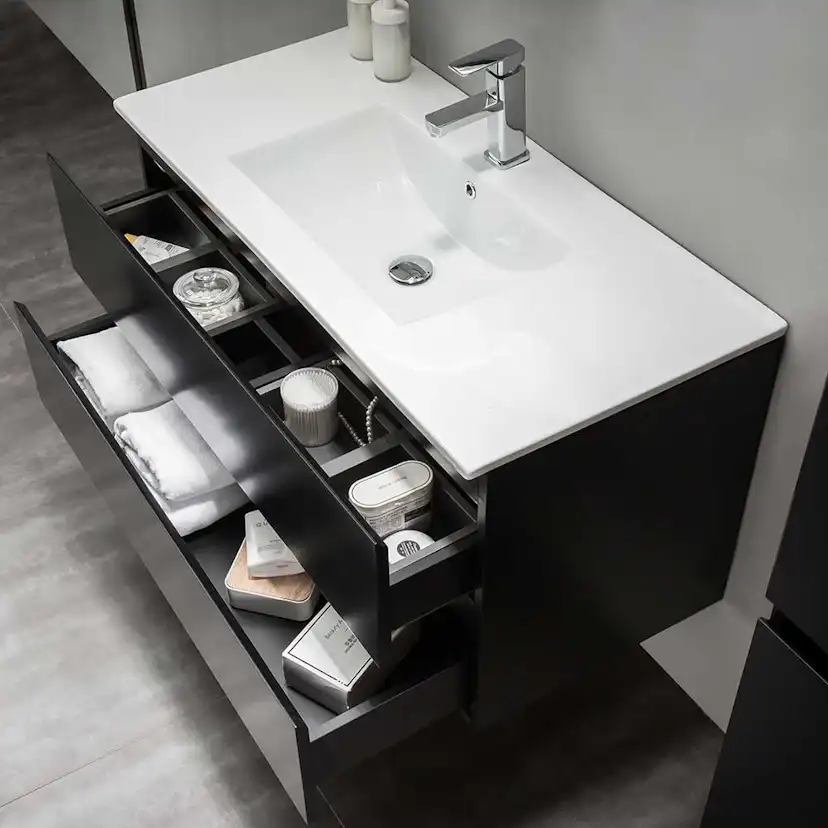 Tvättställsskåp Bathlife Eufori Svart