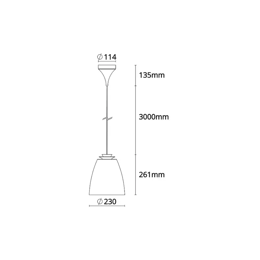 Pendelarmatur SG ARMATUREN Bell E27 Midi 10W 590Lm 2700K IP44 LED
