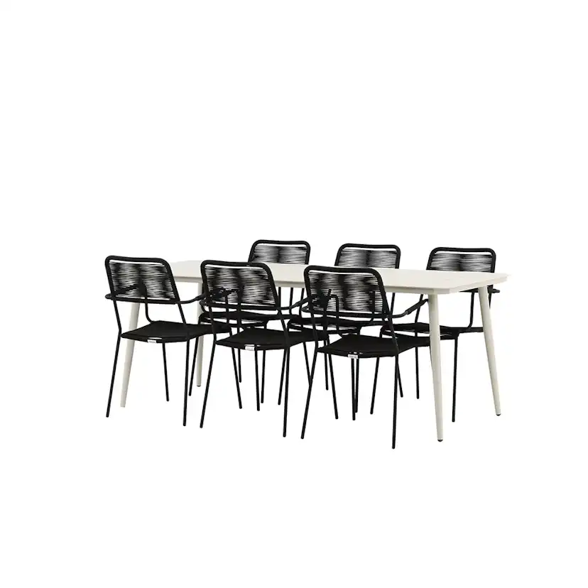 Matgrupp Venture Home Lina med 6 Lindos Stolar