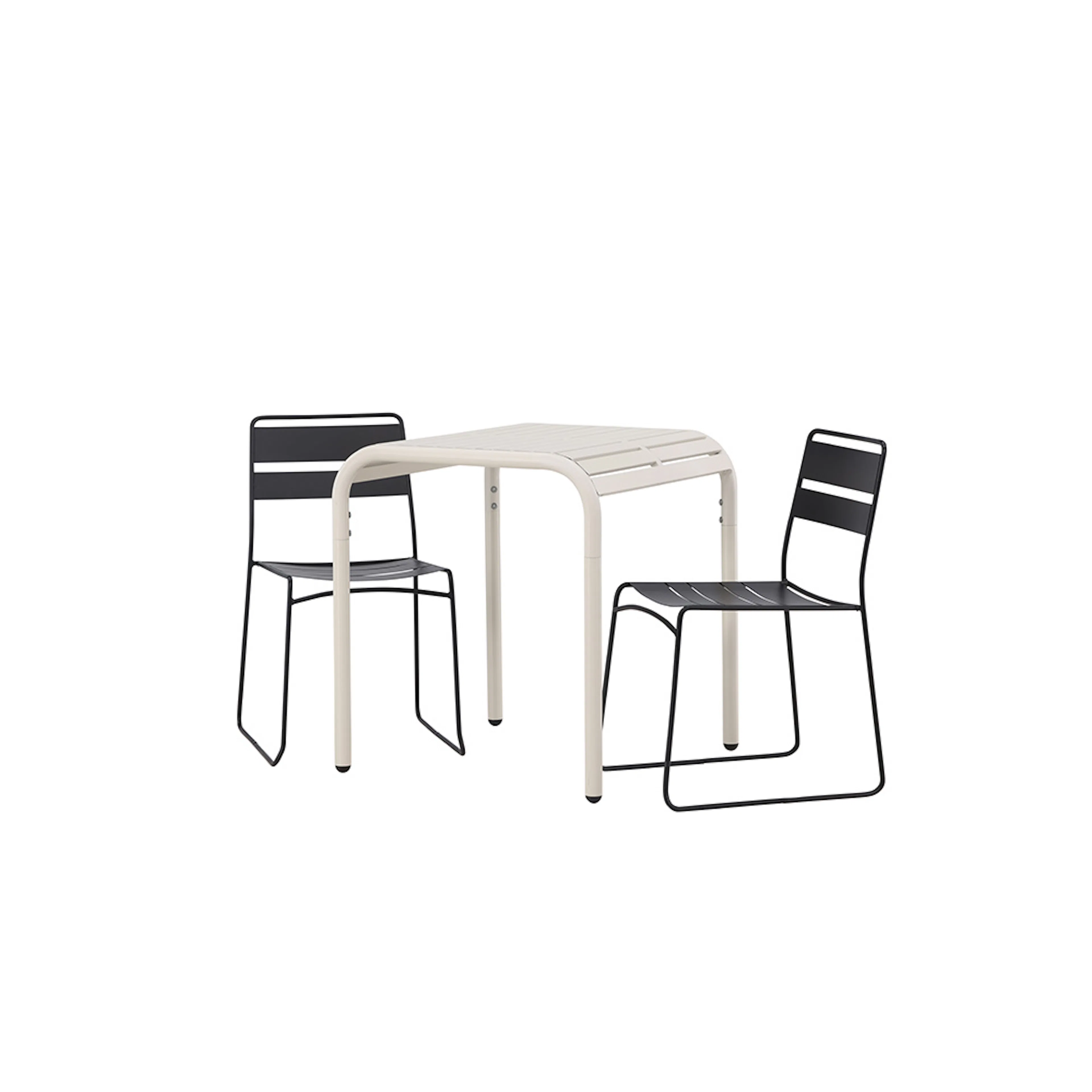 Borneo Cafetable Aluminium - Beige / Kvadrat 70*70* +Lina Di Svart/Beige