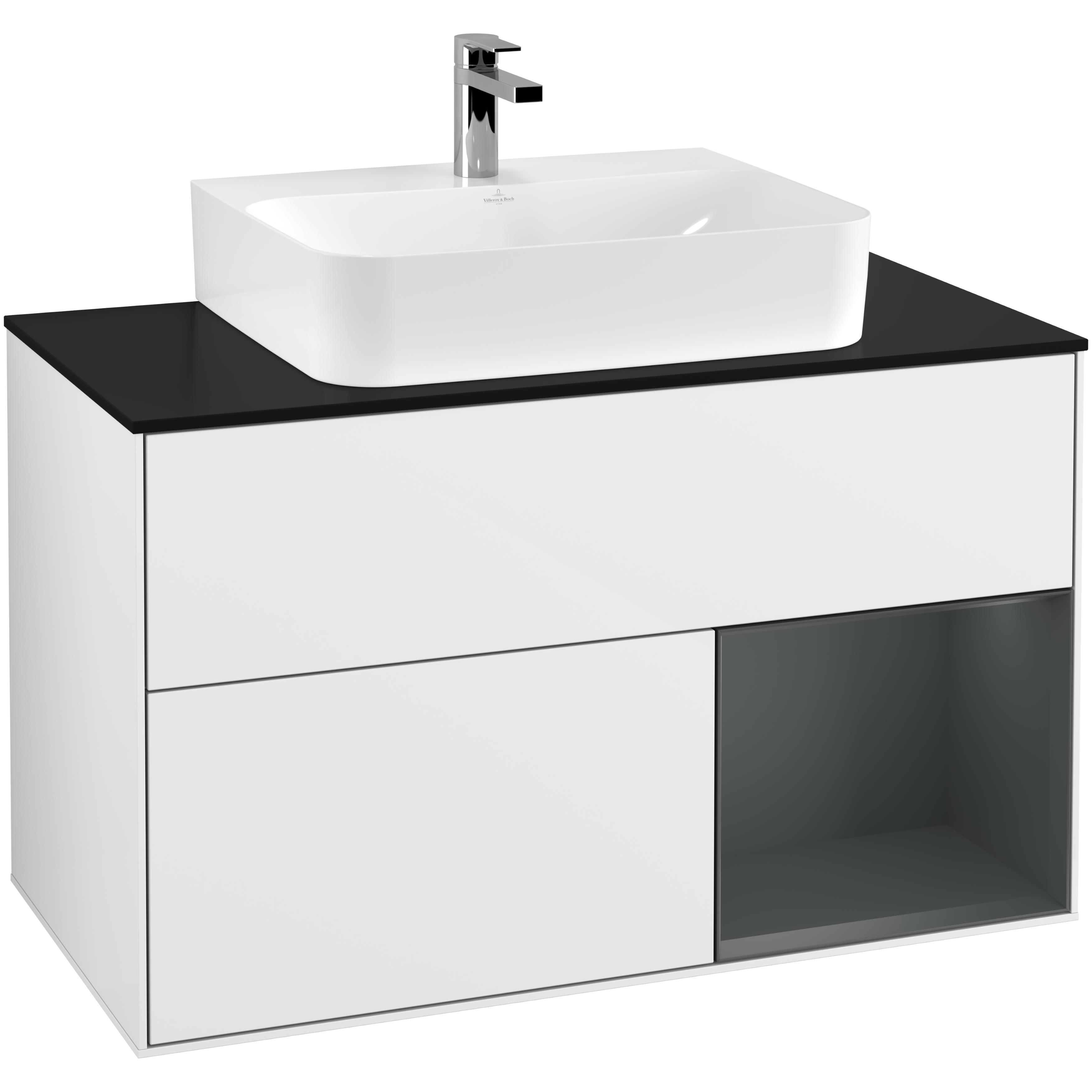 Tvättställsskåp Villeroy & Boch Finion med 2 Lådor Hylla och Bänkskiva för Centrerat Tvättställ