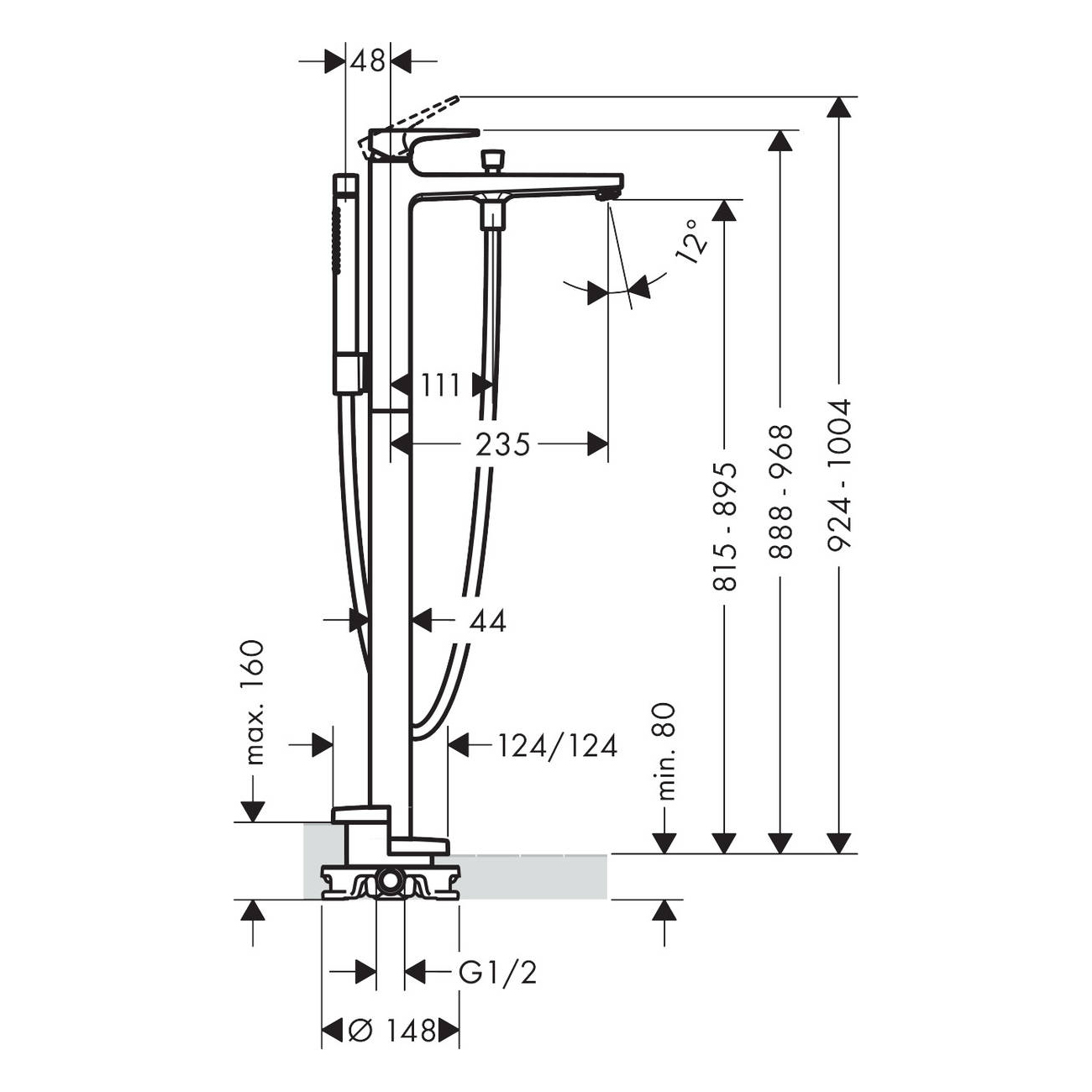 Golvblandare Hansgrohe Metropol