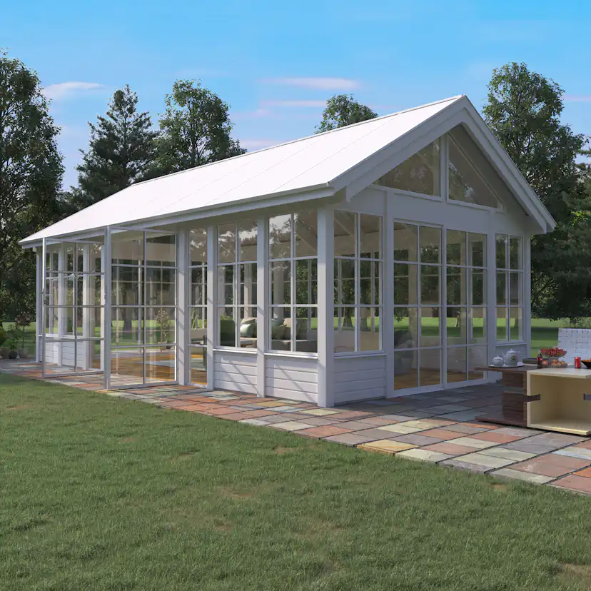 Växthus Landskap Grönska Sommar 30 kvm