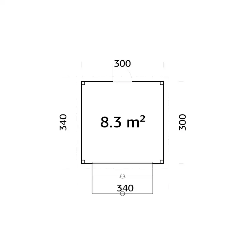 Kiosk Palmako Lenna 8,3 m2 Set 304