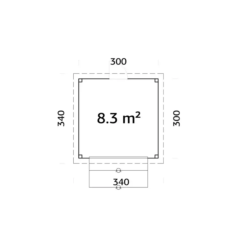 Kiosk Palmako Lenna 8,3 m2 Set 304