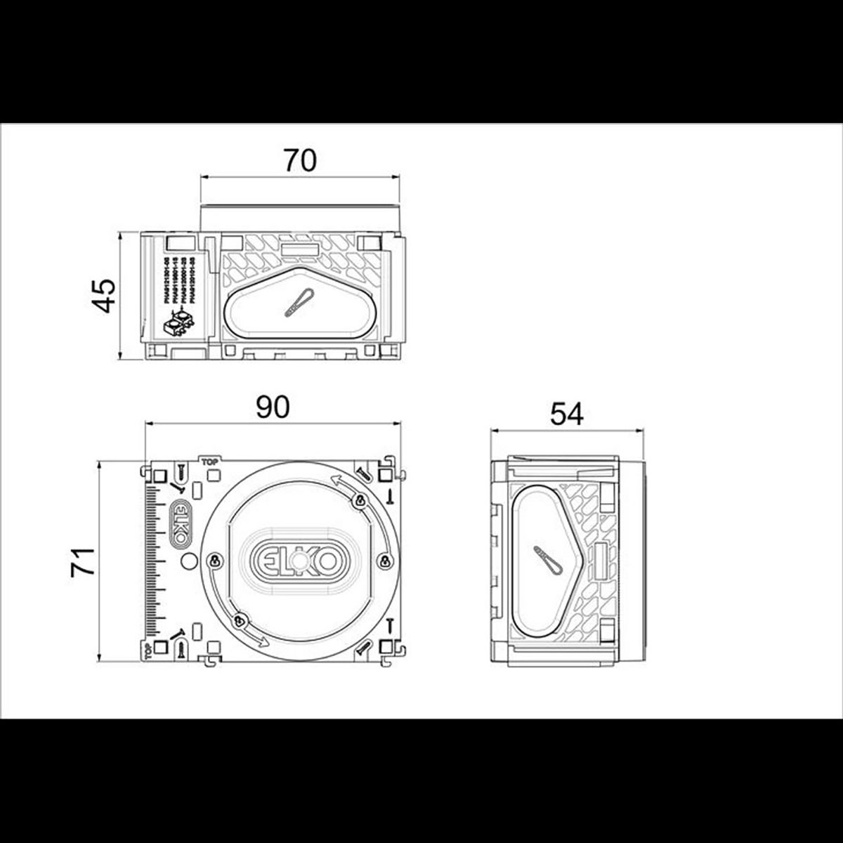 Apparatdosa Elko Flexi+ Infälld Låg för Elinstallationer