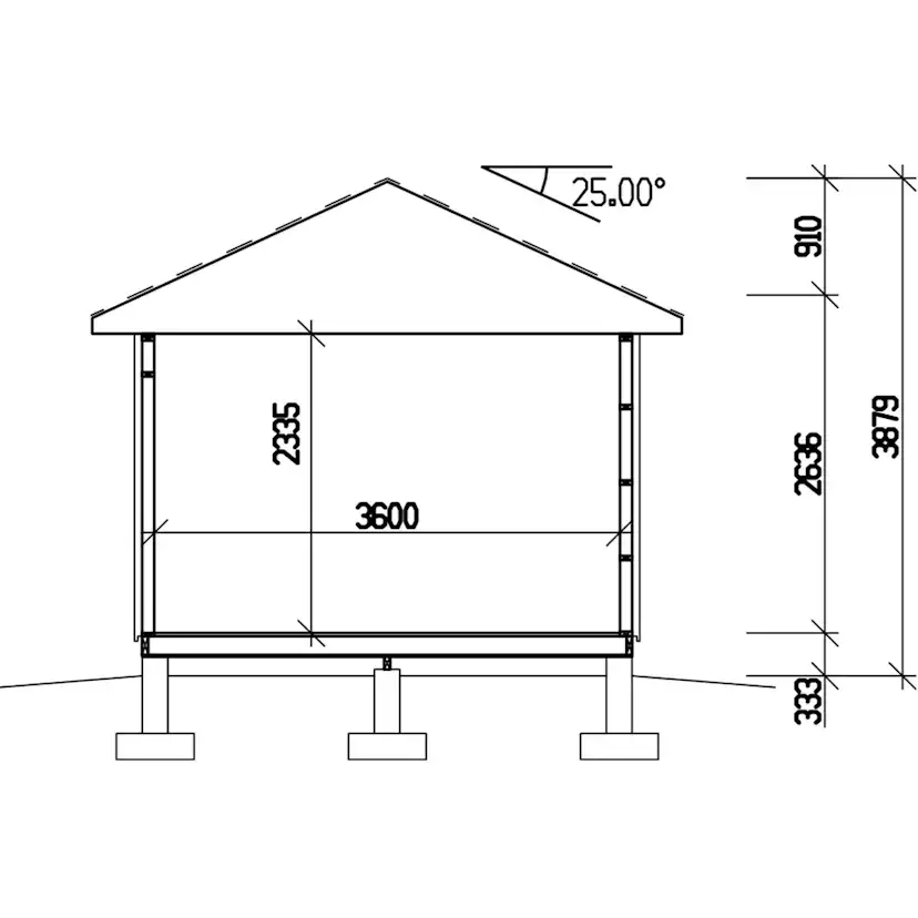 Attefallshus Vibostugan Njuta 20-1 19,6 m² Trähus