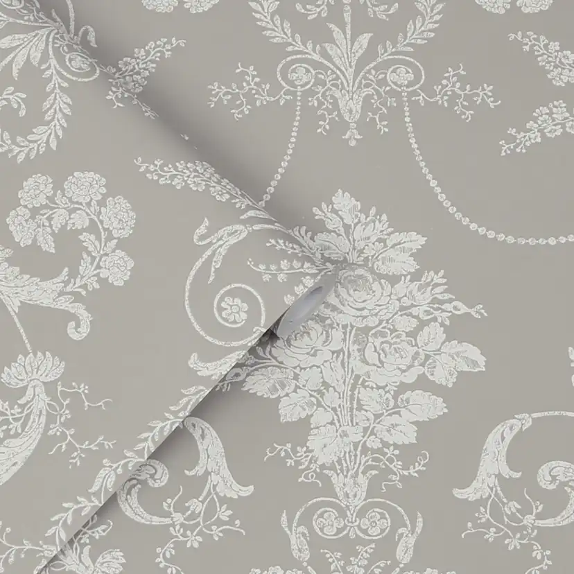 Tapet Laura Ashley Josette Steel 113383 EasyUp, Mönstrad