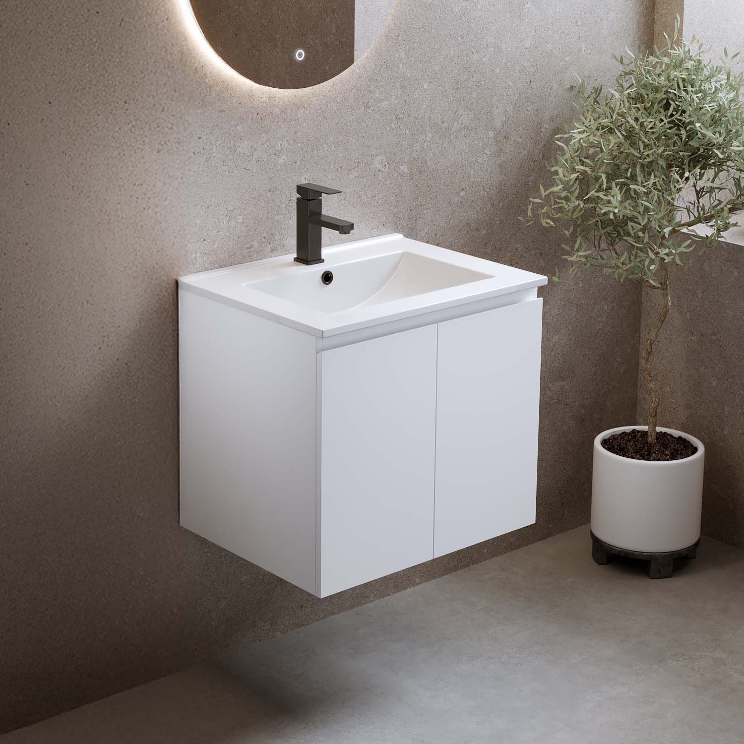 Tvättställsskåp Bathlife Smila med Tvättställ
