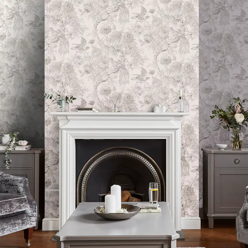 Tapet Laura Ashley Birtle Grå
