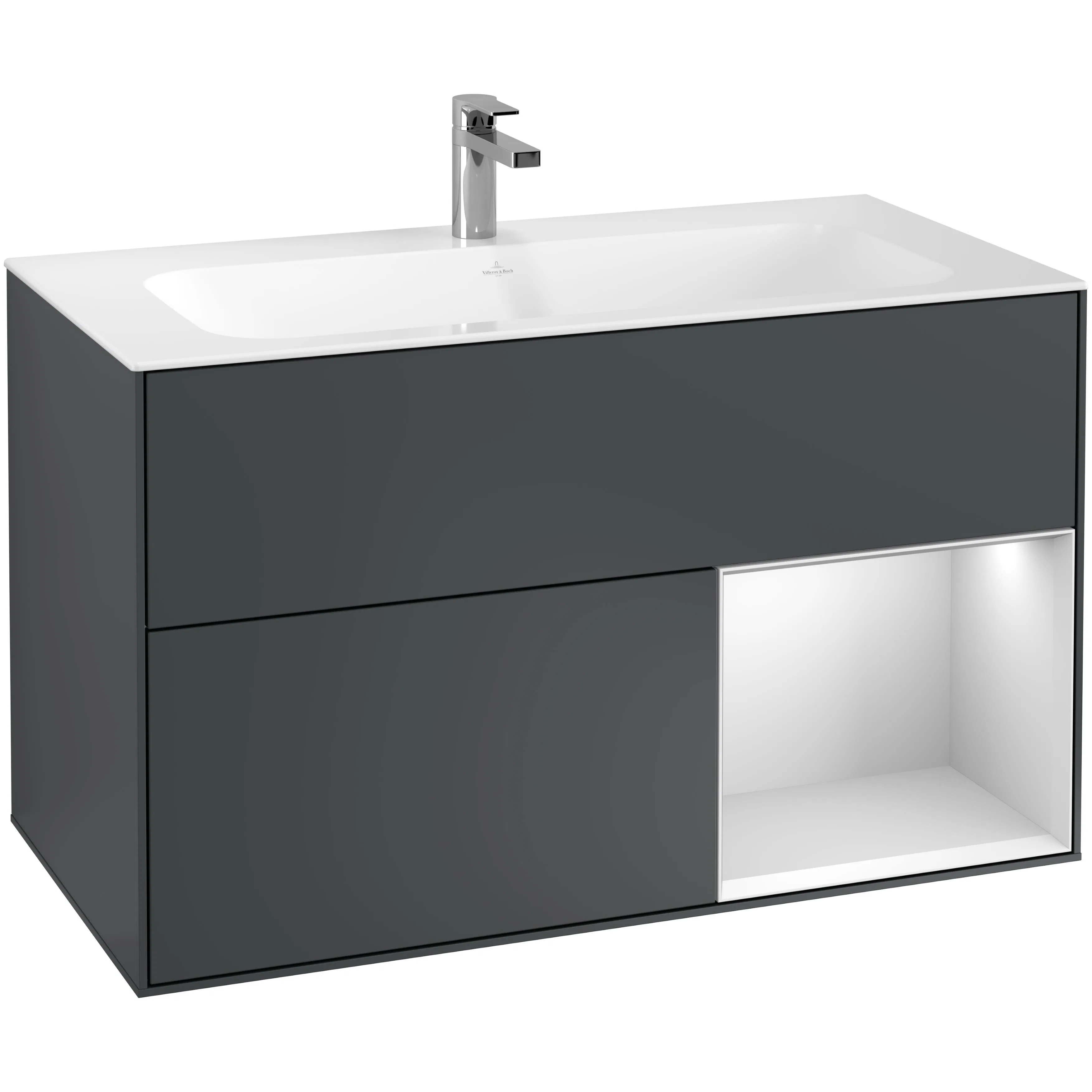 Tvättställsskåp Villeroy & Boch Finion med 2 Lådor och Hylla för Inbyggt Tvättställ