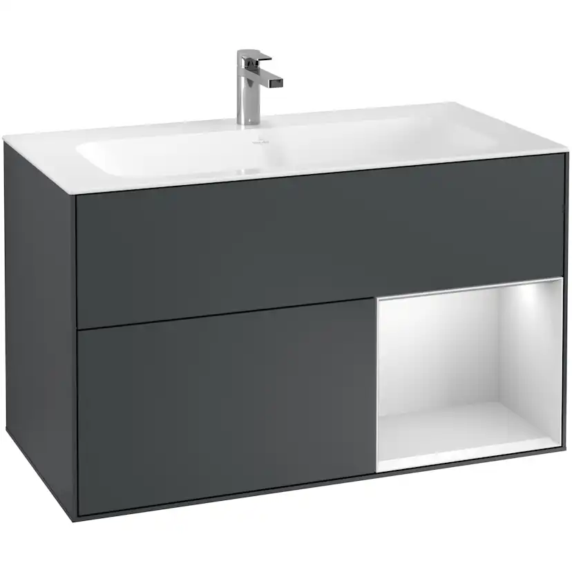 Tvättställsskåp Villeroy & Boch Finion med 2 Lådor och Hylla för Inbyggt Tvättställ