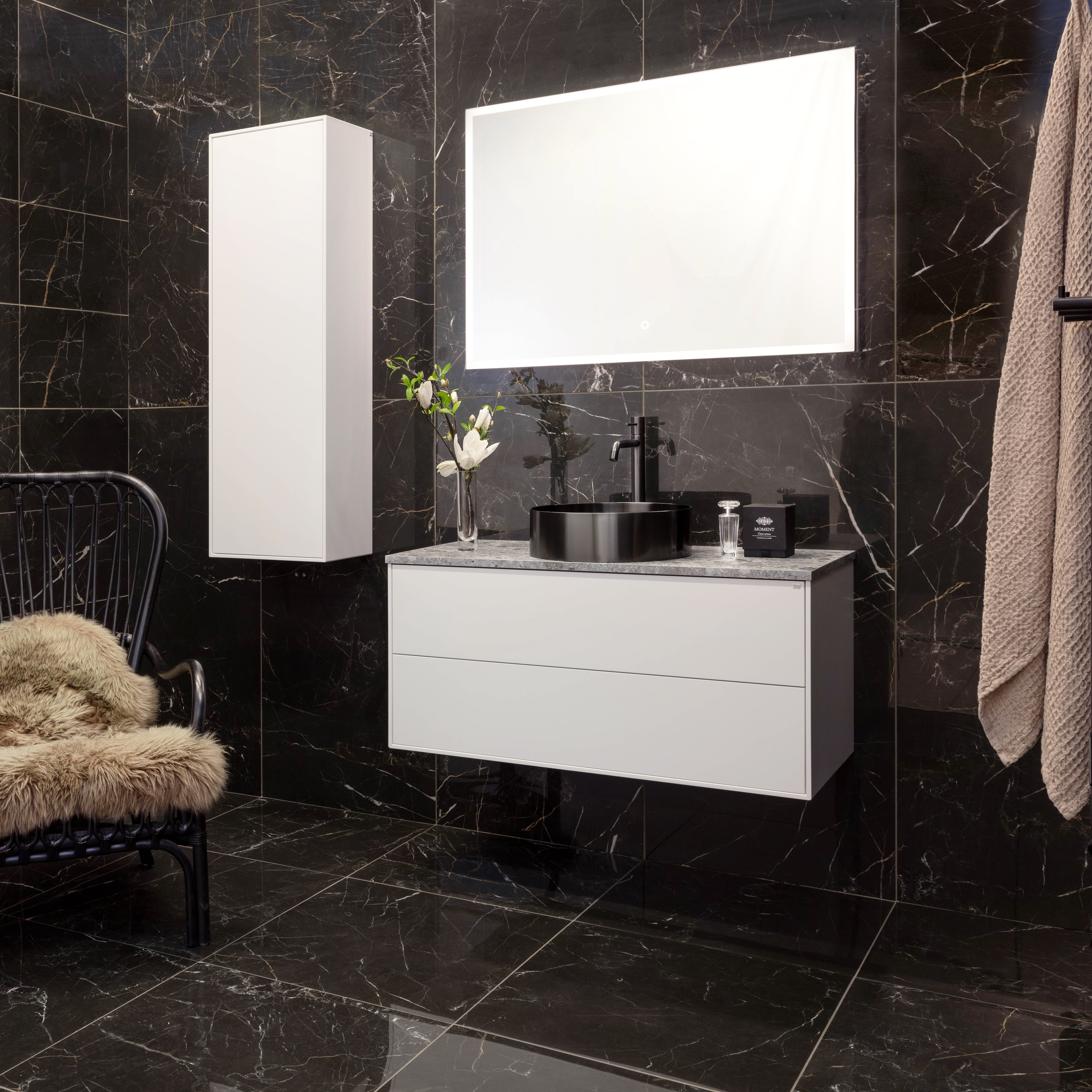 Klinker Ceramiche Keope Elements Lux Port Laurent Svart 30x60 cm