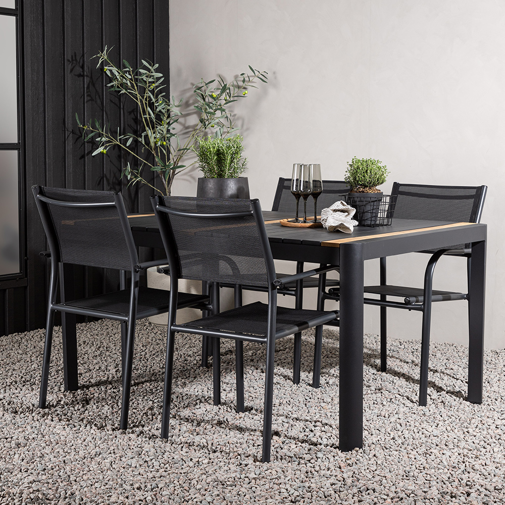 Matgrupp Venture Home Togo med 4 Santorini Stolar