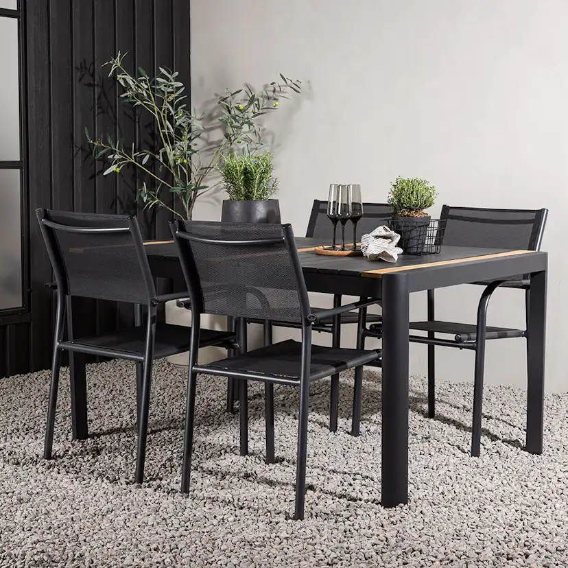 Matgrupp Venture Home Togo med 4 Santorini Stolar