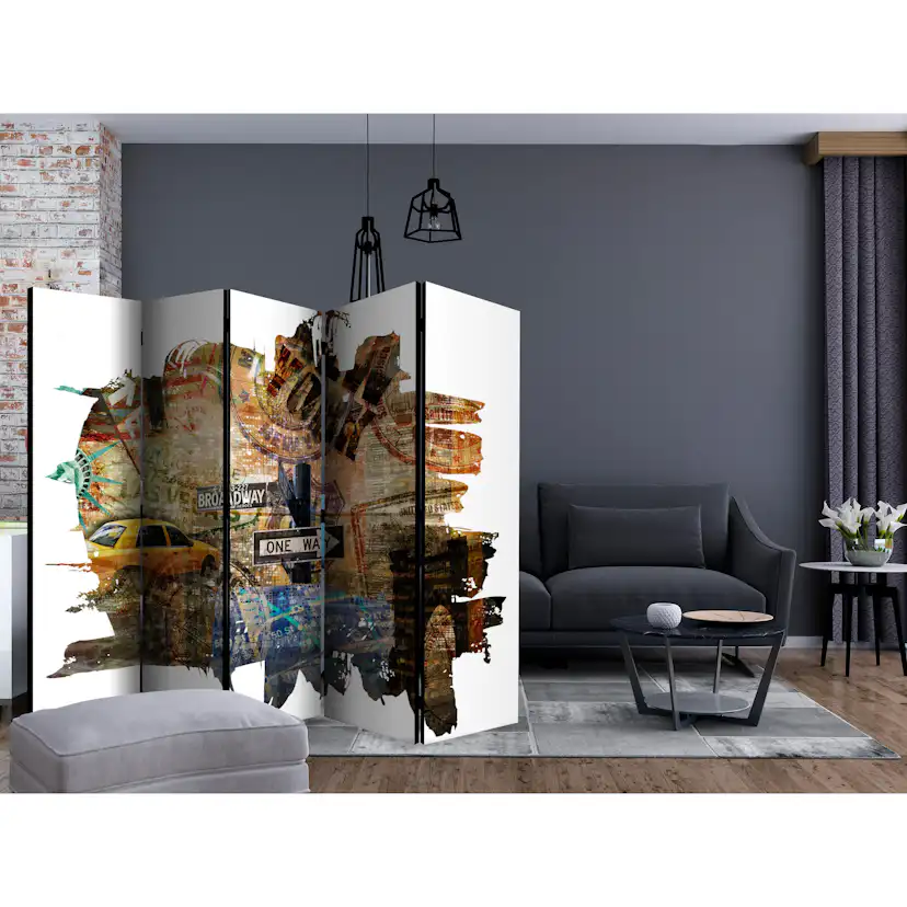 Rumsavdelare Arkiio New York Collage II 225x172 cm