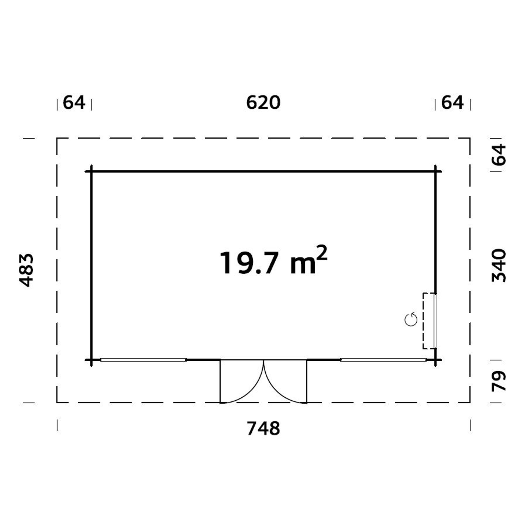 Stuga Palmako Heidi 19,7 m2