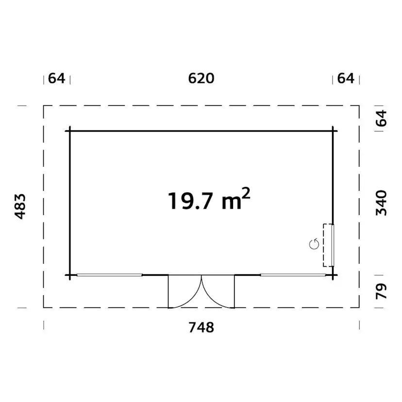 Stuga Palmako Heidi 19,7 m2