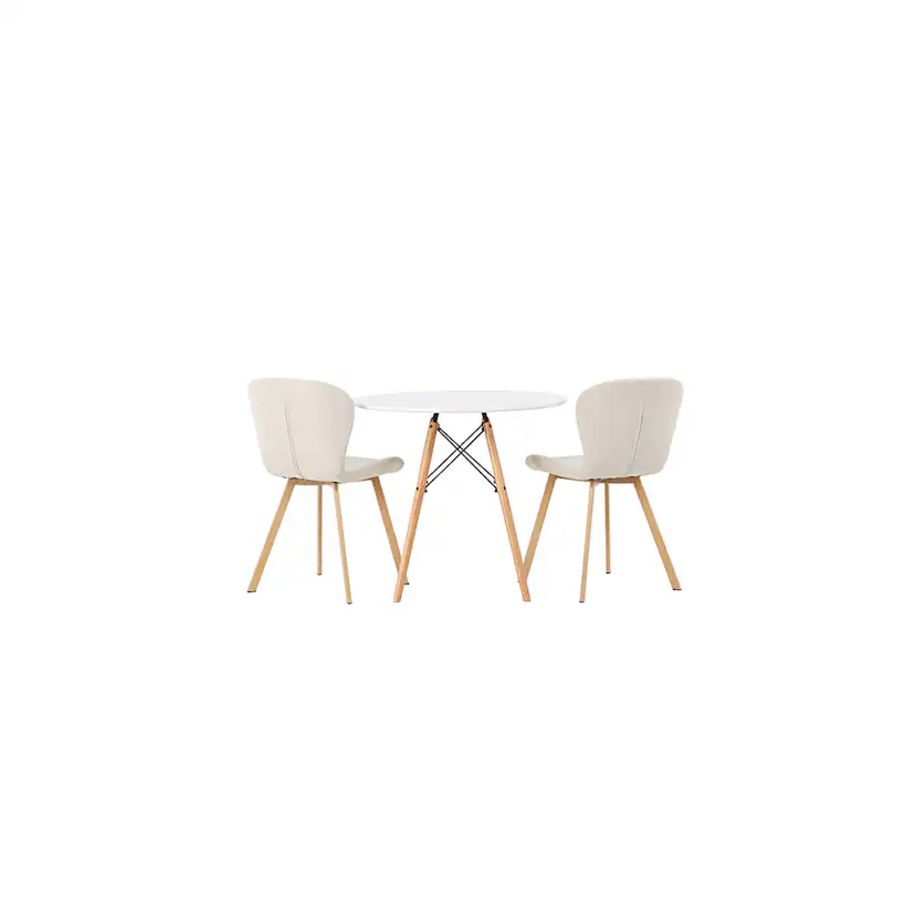 Matgrupp Venture Home Danburi Ø60 cm med 2 st Lilja stolar