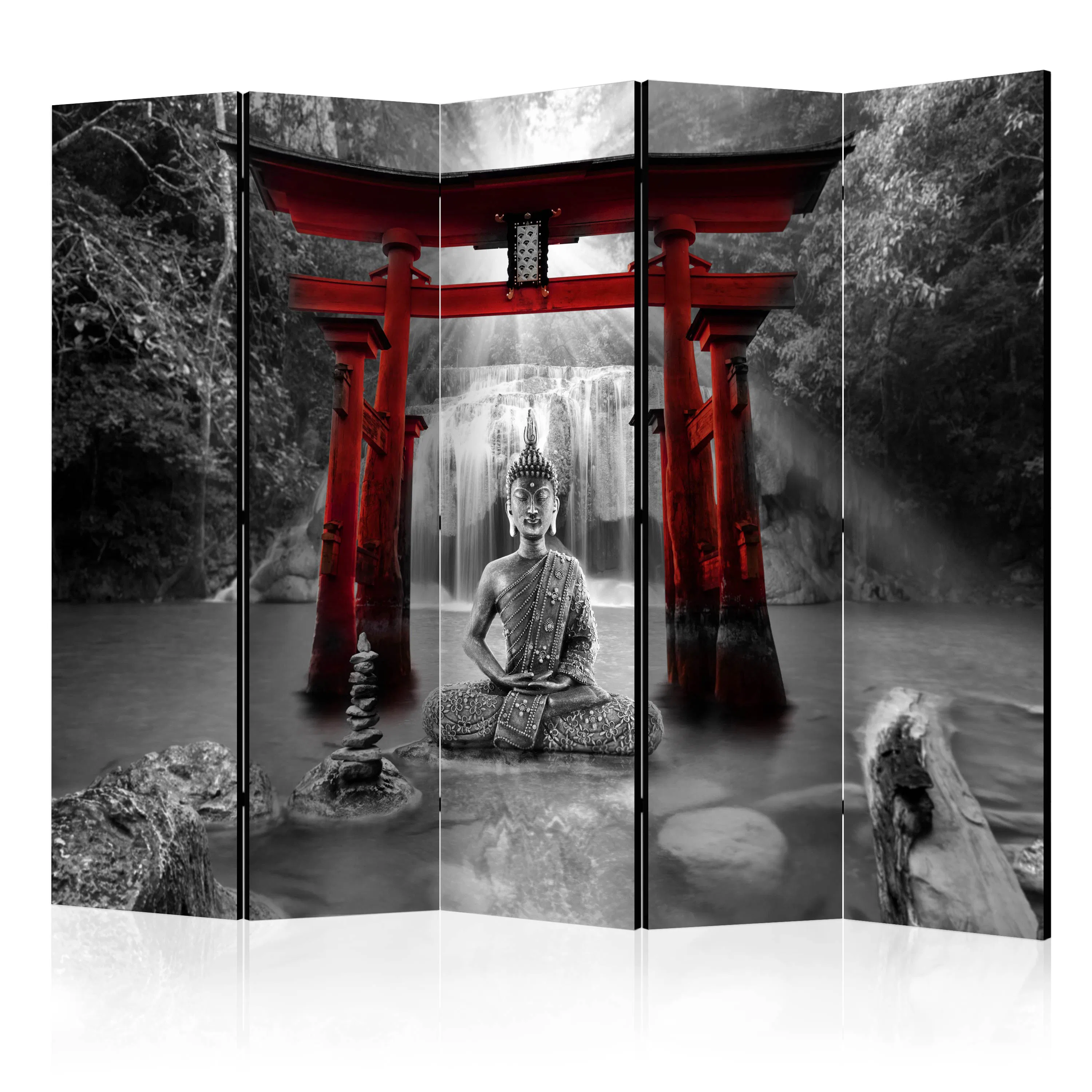 Rumsavdelare Arkiio Buddha Smile Red II 225x172 cm