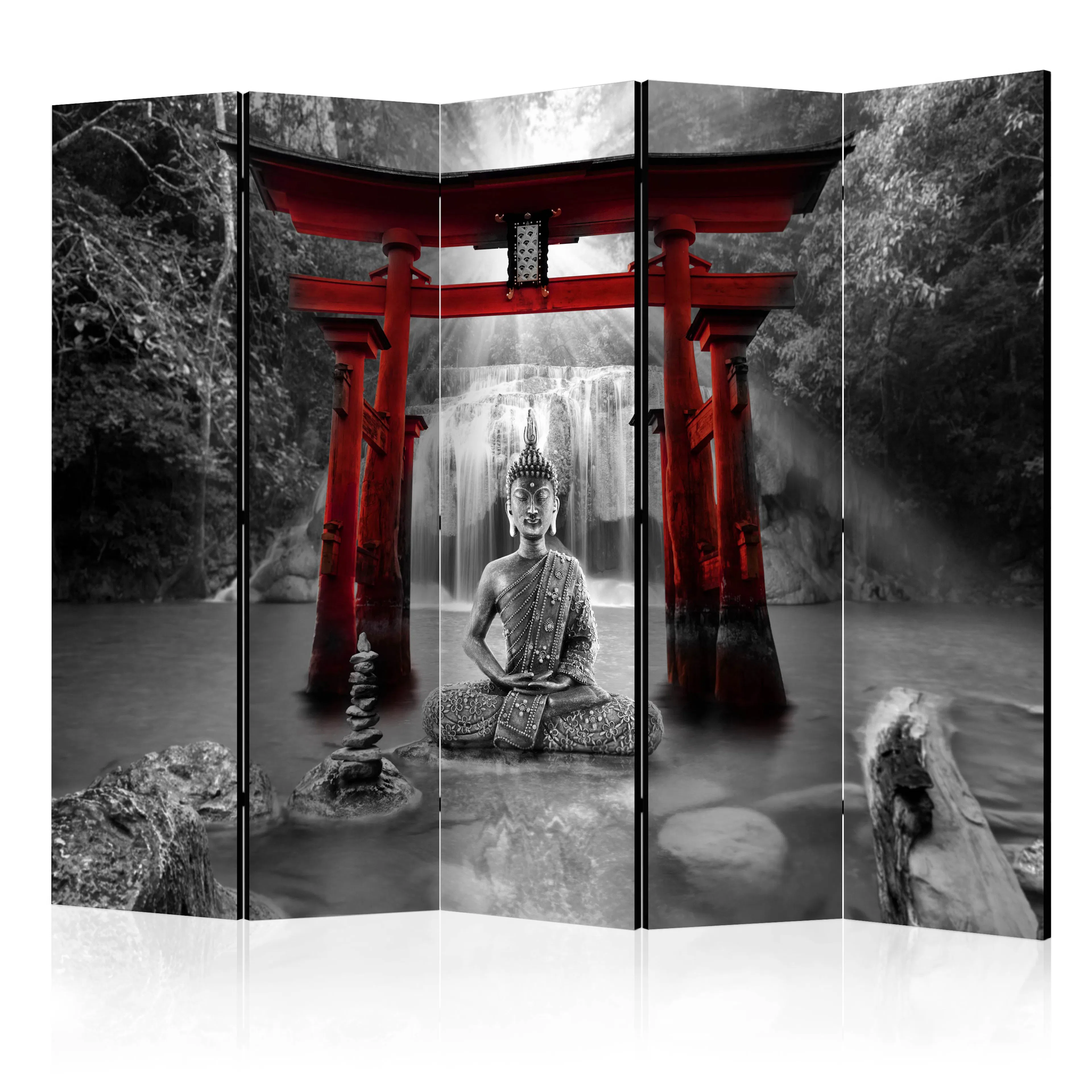 Rumsavdelare Arkiio Buddha Smile Red II 225x172 cm
